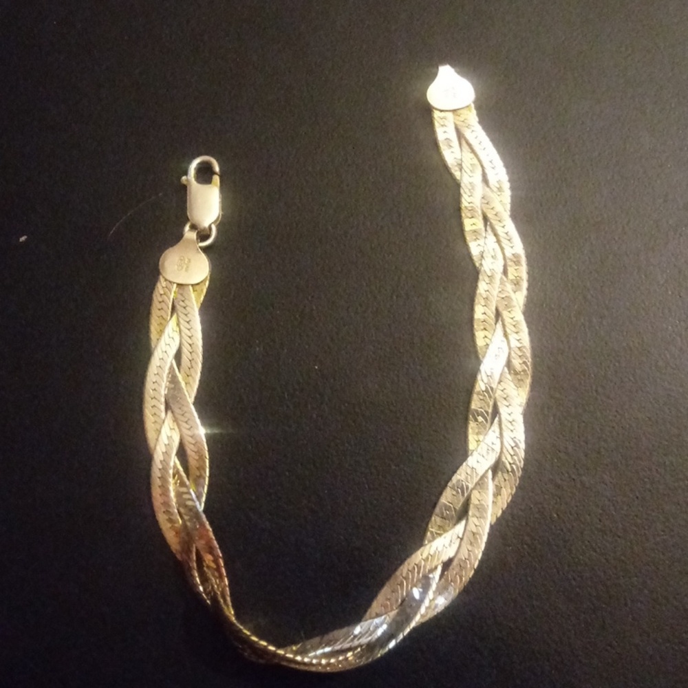 Vintage braided 925 bracelet